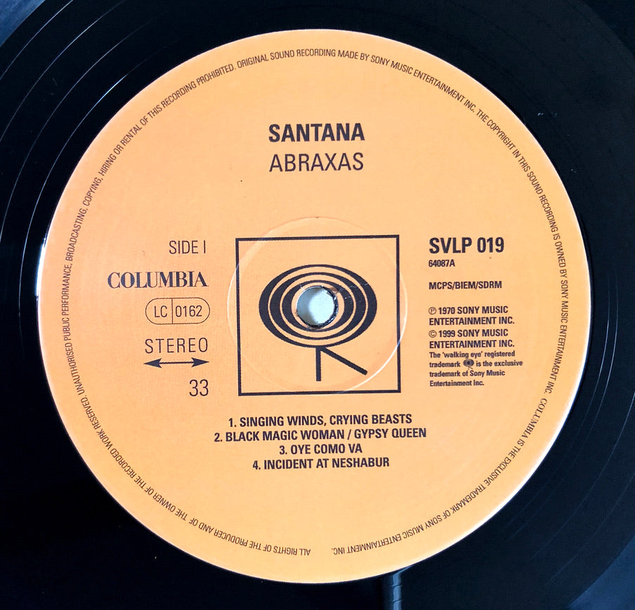SANTANA - Abraxas - Vinile Nero Audiofilo (Audiophile Black Vinyl) (1999 UK)