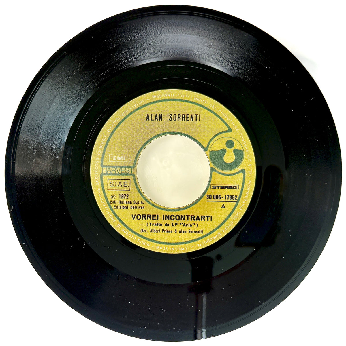 ALAN SORRENTI - Vorrei Incontrarti / Un Fiume Tranquillo - 45rpm Vinile Nero (7" Black) (RSD 2015)