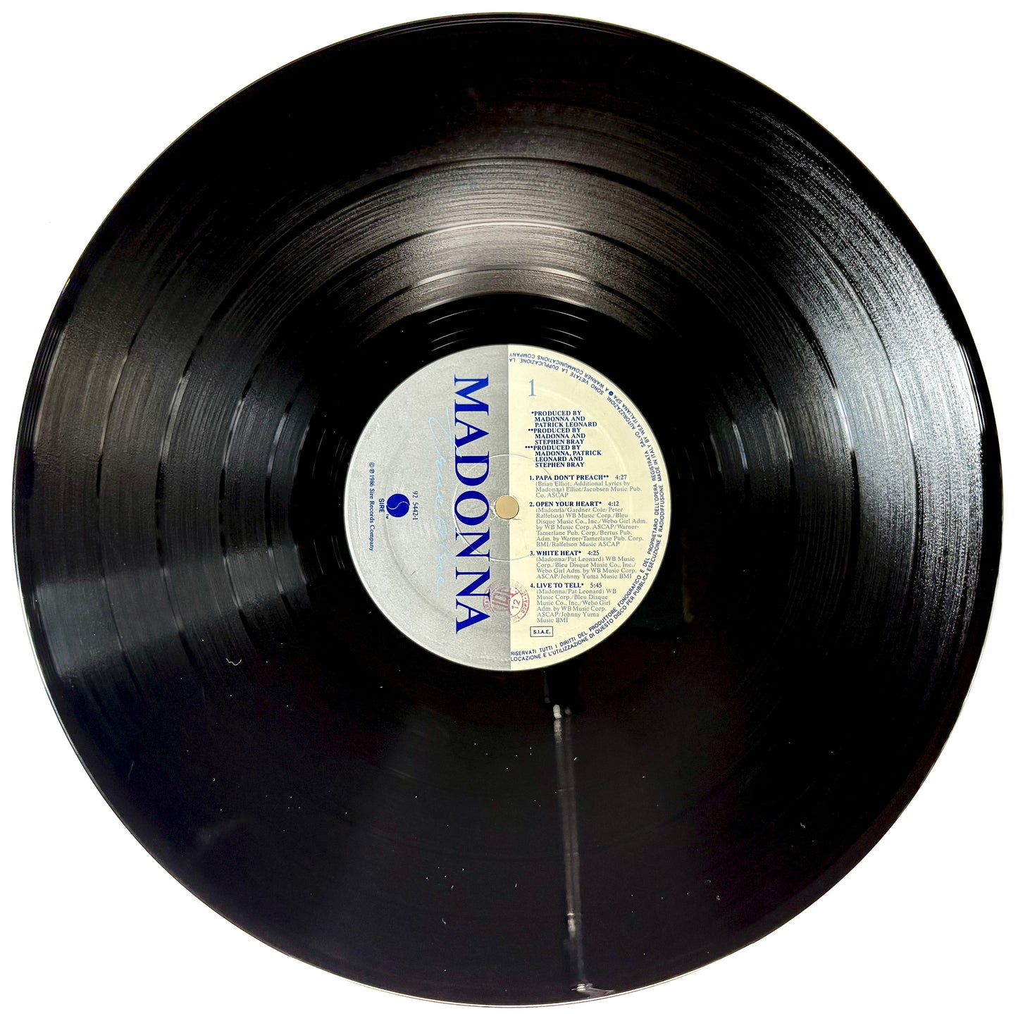 MADONNA - True Blue - Vinile Nero (Black Vinyl) (1986)