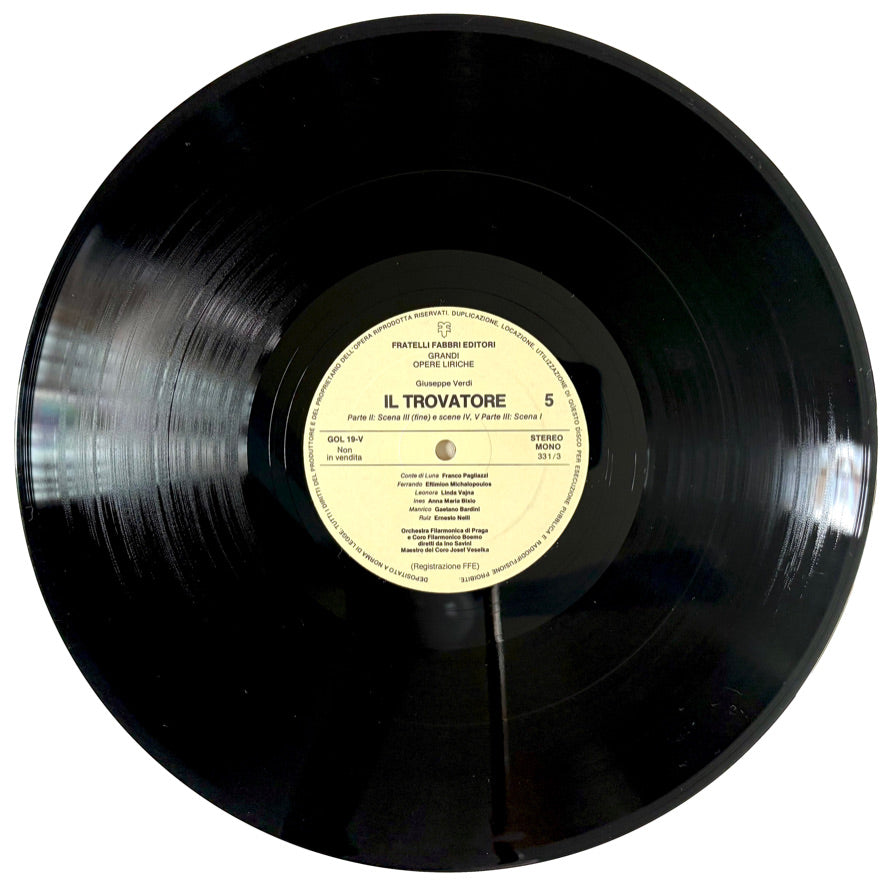 Giuseppe Verdi - Il Trovatore - n° 4 LP Vinile Nero (4LPs Black Vinyl)