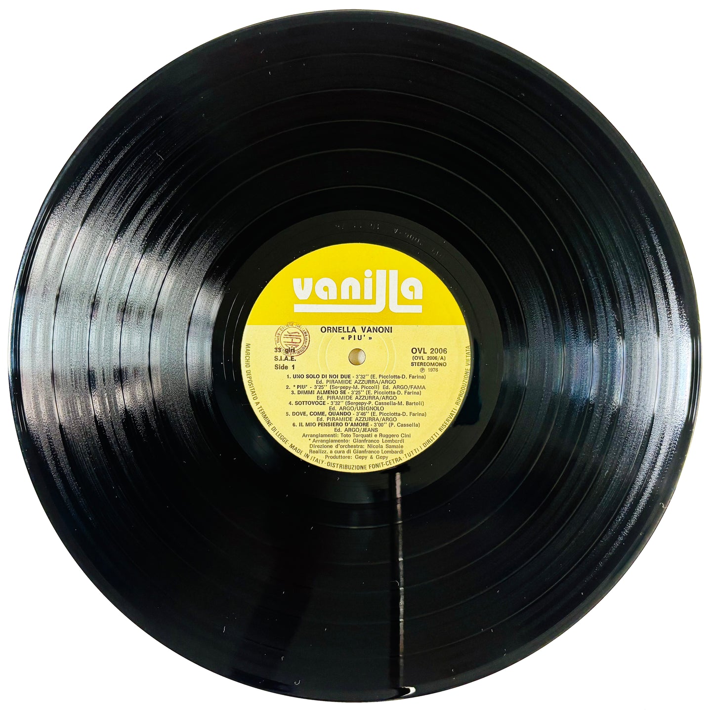 ORNELLA VANONI - PIU’ - Vinile Nero (1976)