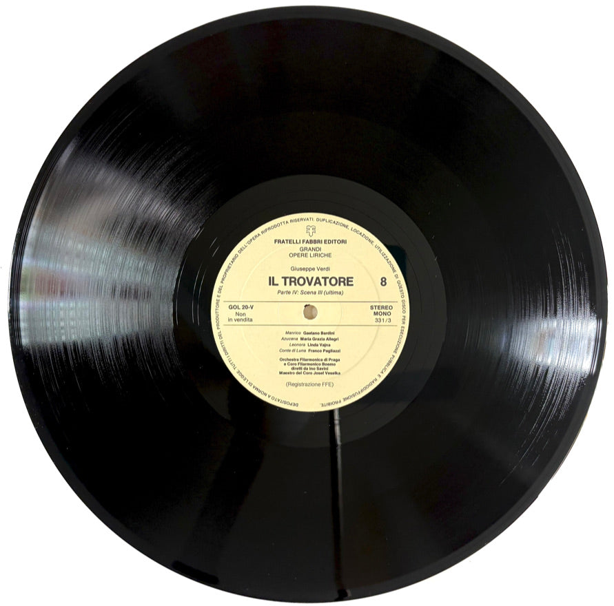 Giuseppe Verdi - Il Trovatore - n° 4 LP Vinile Nero (4LPs Black Vinyl)
