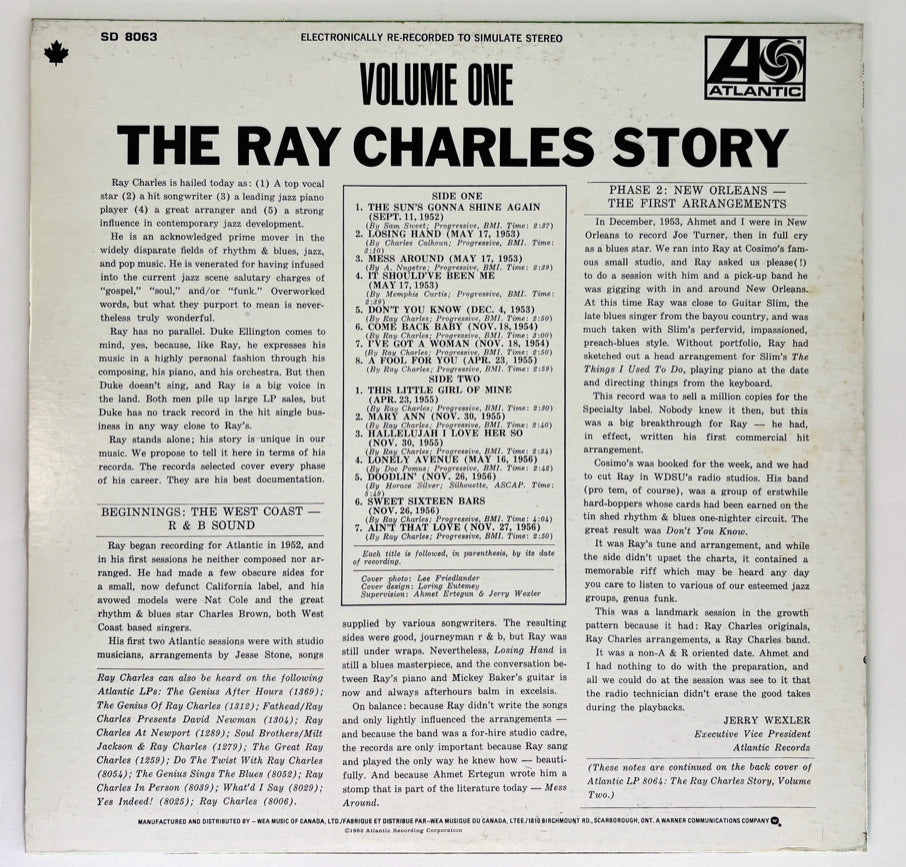 RAY CHARLES - The Ray Charles Story (Volume One) - Vinile Nero (Black Vinyl)