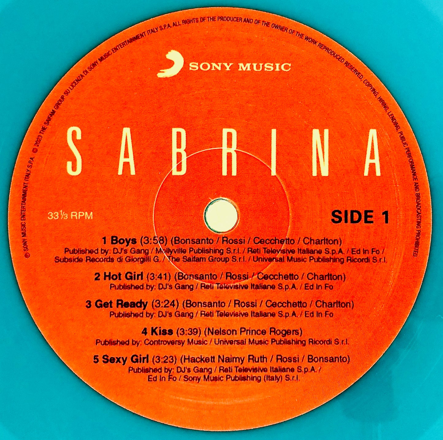 SABRINA SALERNO - Sabrina - Vinile Azzurro Solido