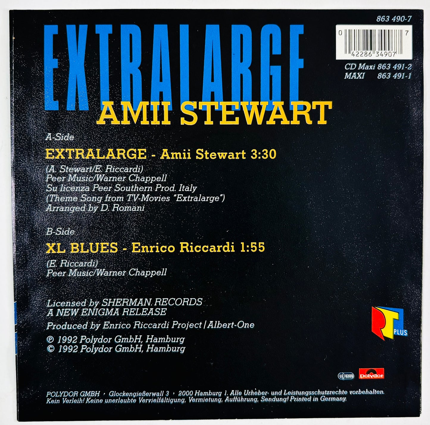 AMII STEWART - Extralarge -  Vinile Nero (45rpm)