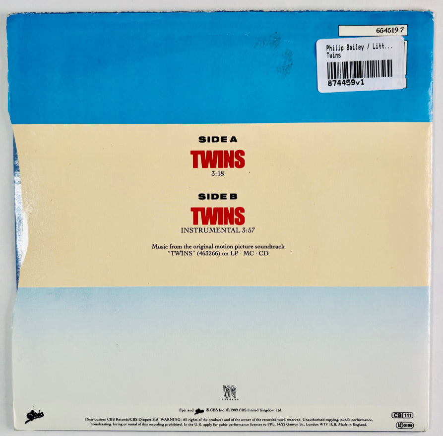 PHILIP BAILEY / LITTLE RICHARD - Twins - Vinile Nero (45rpm UK)
