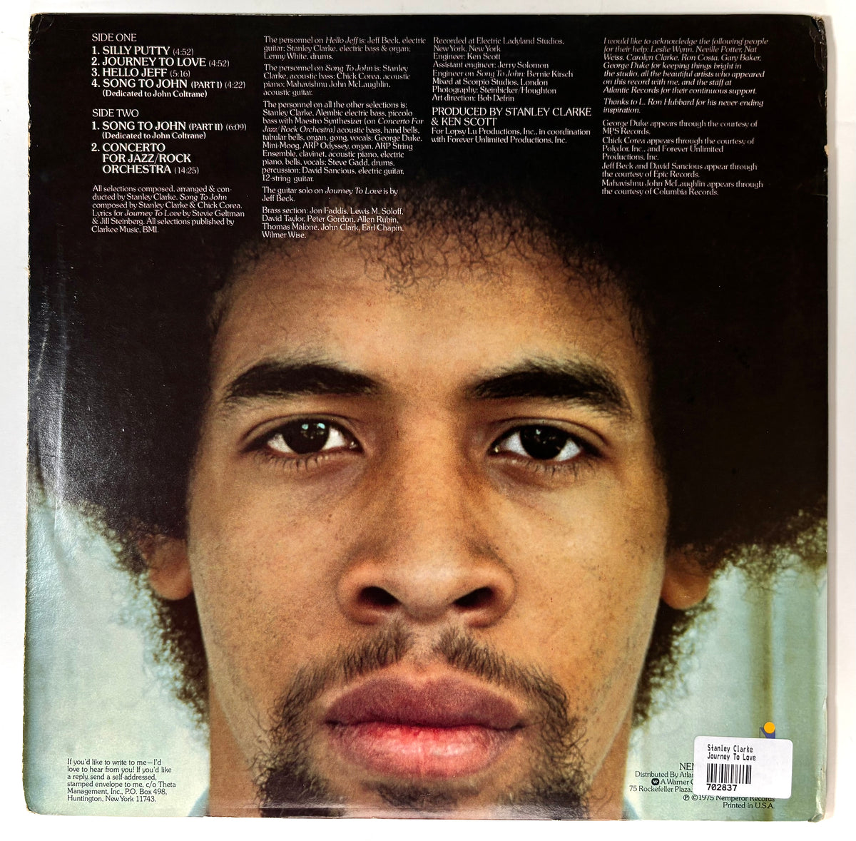 STANLEY CLARKE - Journey to love - Vinile Nero (Black Vinyl) (USA 1975)