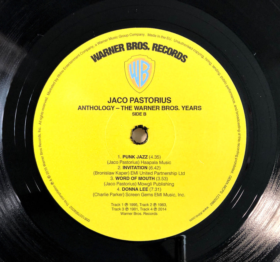 JACO PASTORIUS - Anthology The Warner Bros. Years - Vinile Nero (RSD 2015)