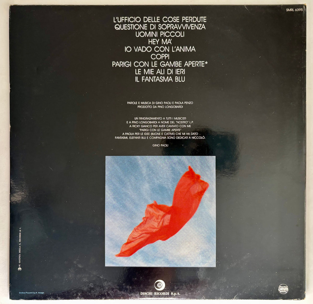GINO PAOLI - L’ufficio delle cose perdute - Vinile Nero (Black Vinyl) (1988)