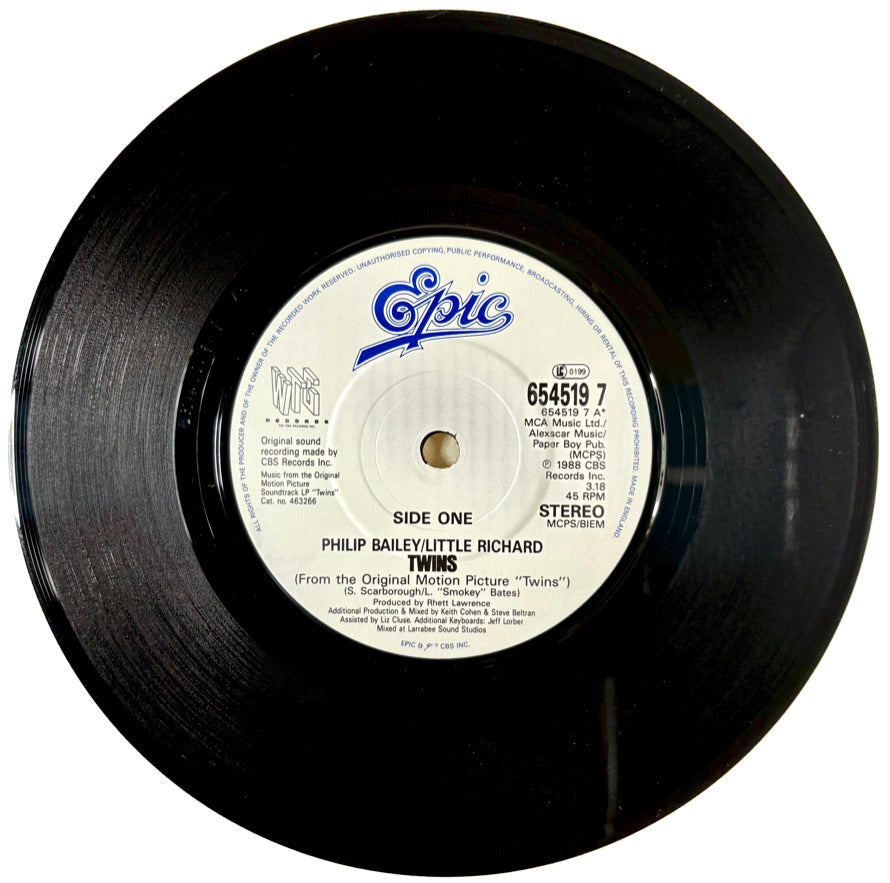 PHILIP BAILEY / LITTLE RICHARD - Twins - Vinile Nero (45rpm UK)