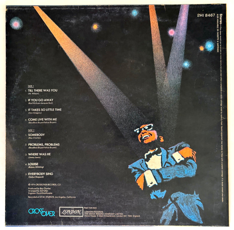 RAY CHARLES - Come live with me - Vinile Nero (Black Vinyl) (UK 1974)