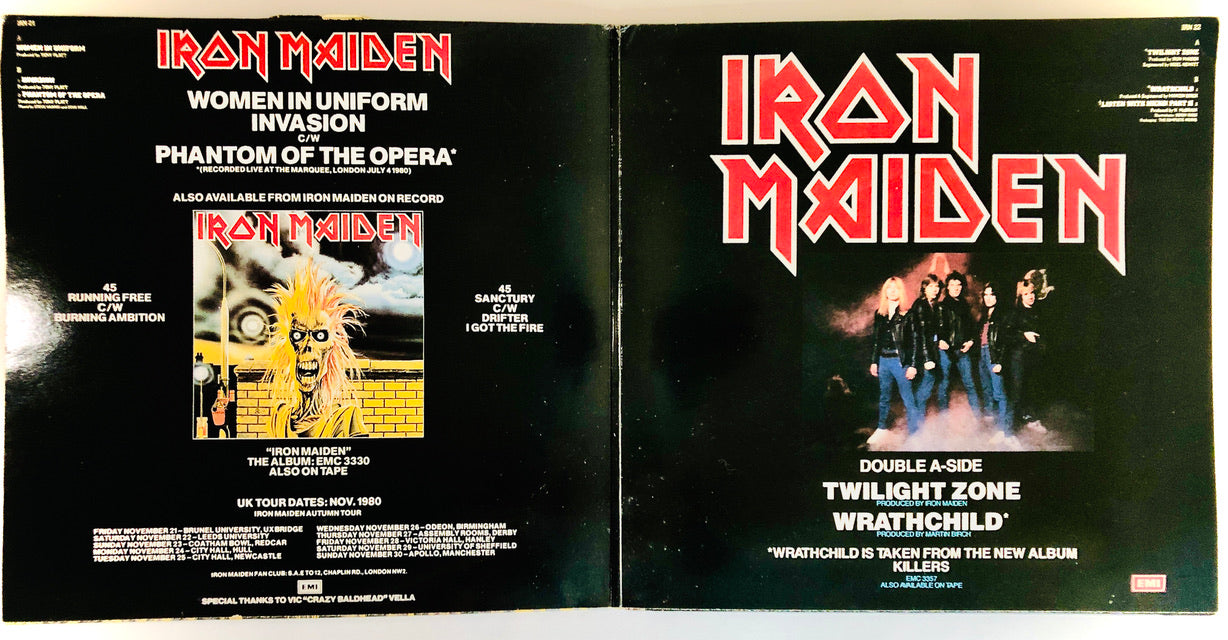 Iron Maiden - Women in Uniform - Doppio Vinile Nero (Double Black Vinyl) (1990 UK)