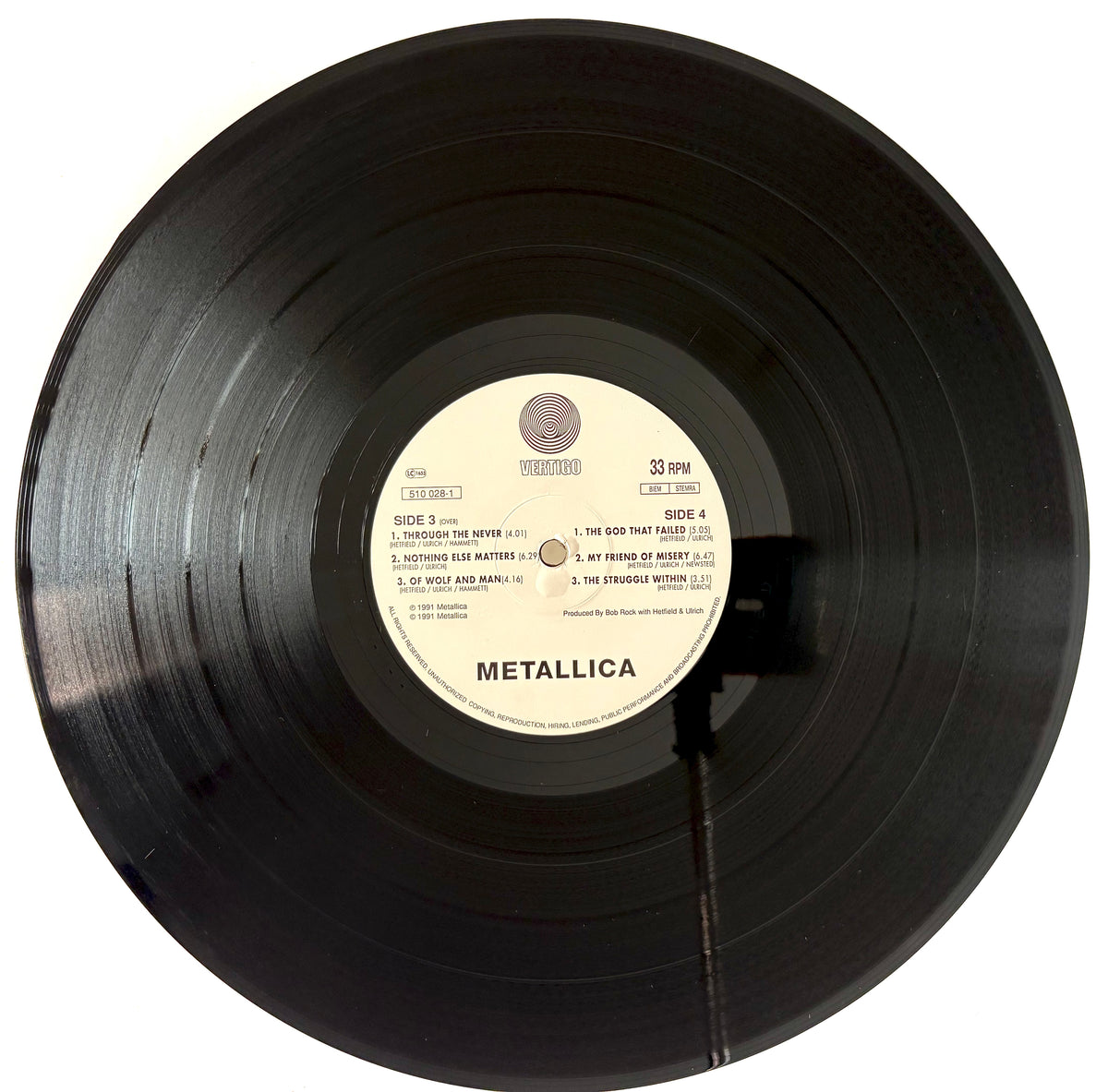 Metallica - Black Album - Doppio Vinile Nero (Black Double Vinyl) (UK 1991)