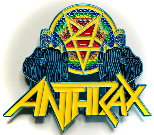 ANTHRAX - For All Kings (Blu Metallico) - Spilla (Pin)