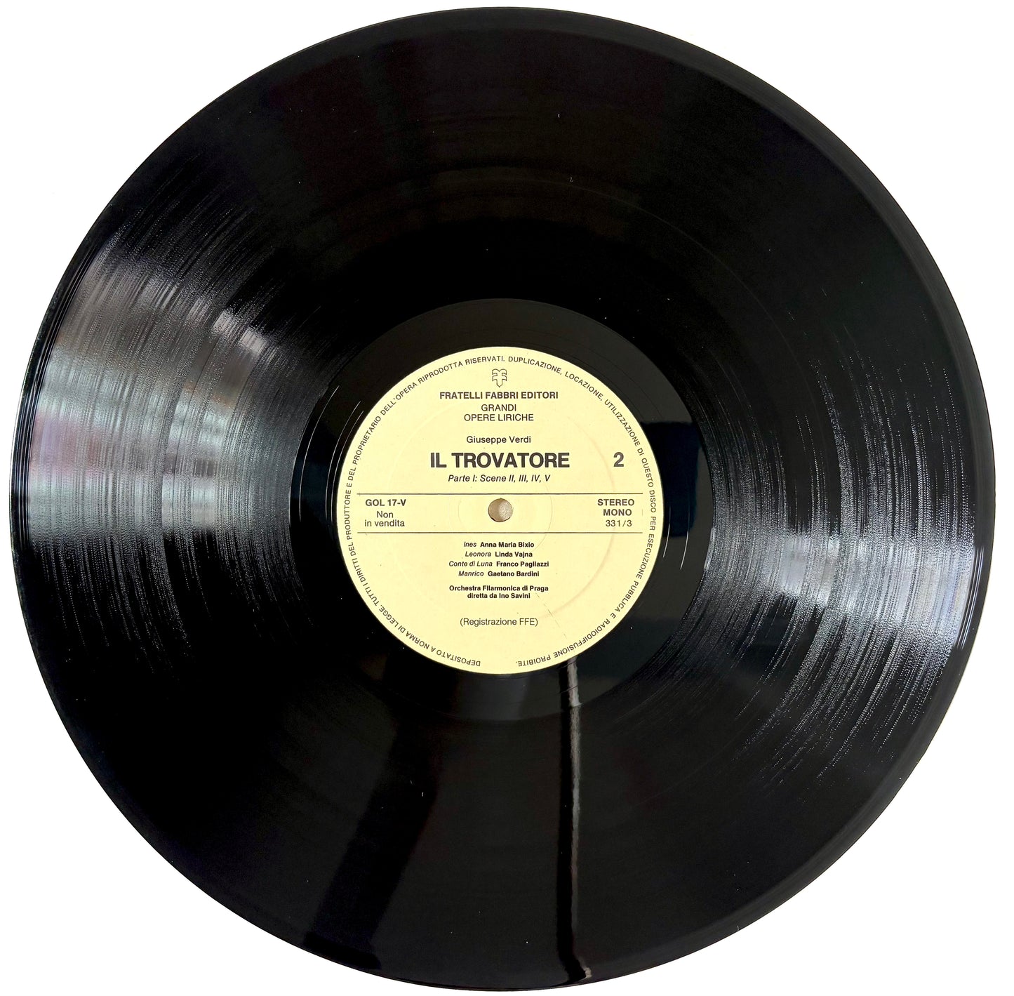 Giuseppe Verdi - Il Trovatore - n° 4 LP Vinile Nero (4LPs Black Vinyl)