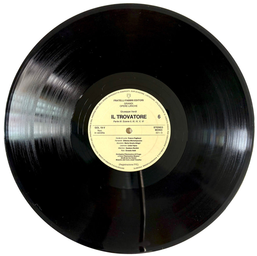 Giuseppe Verdi - Il Trovatore - n° 4 LP Vinile Nero (4LPs Black Vinyl)