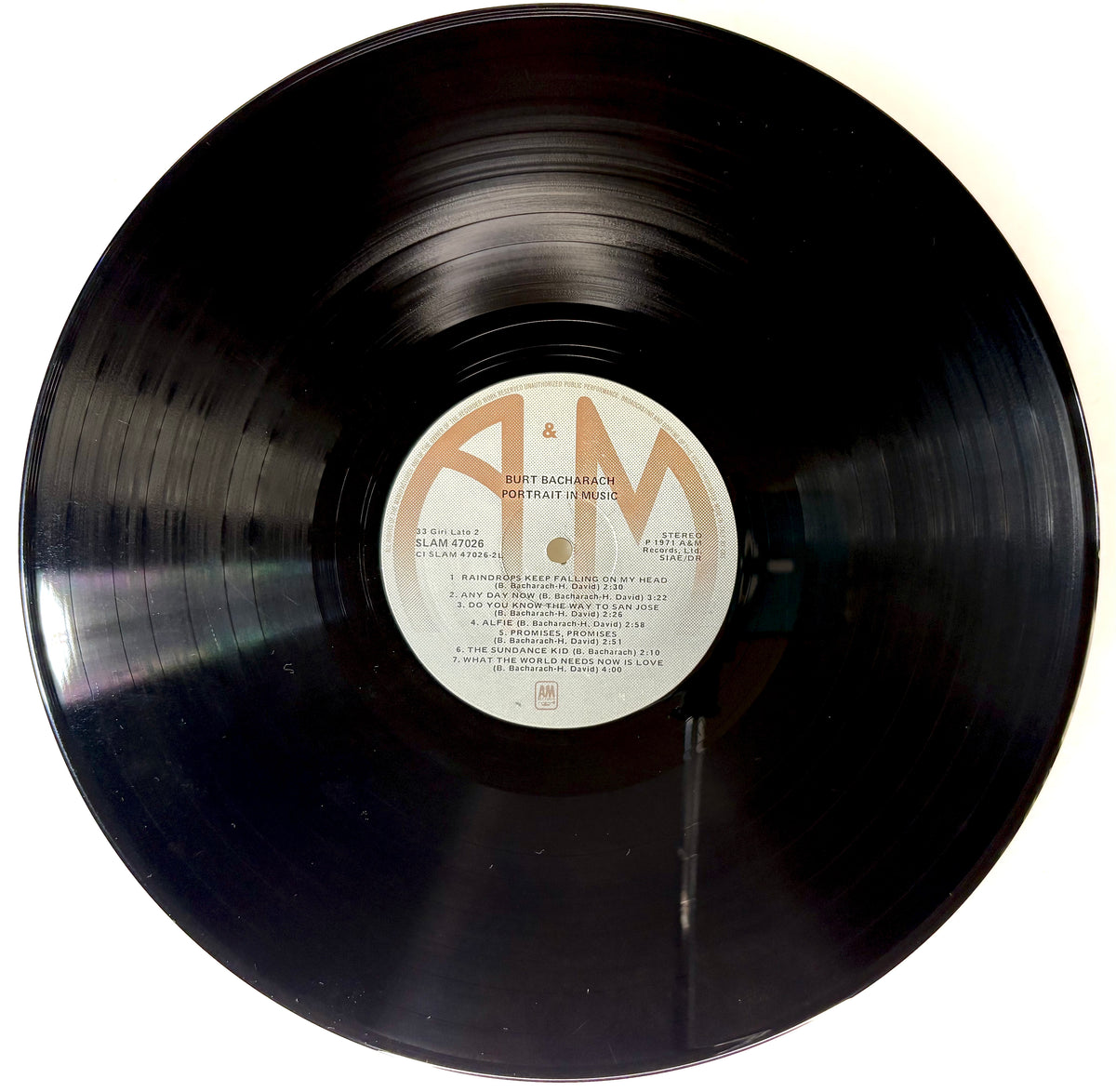 BURT BACHARACH - Portrait in music - Vinile Nero (Black Vinyl) (1978)