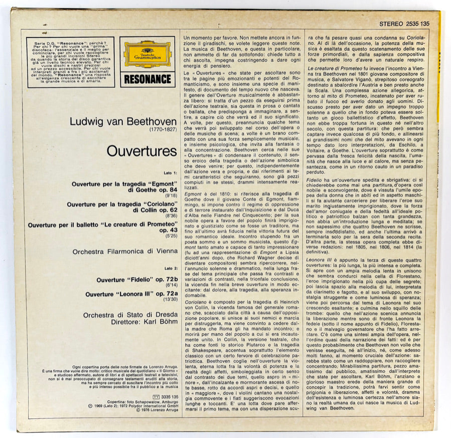 Karl Bohm - Beethoven (Ouvertures) - Vinile Nero (Black Vinyl)