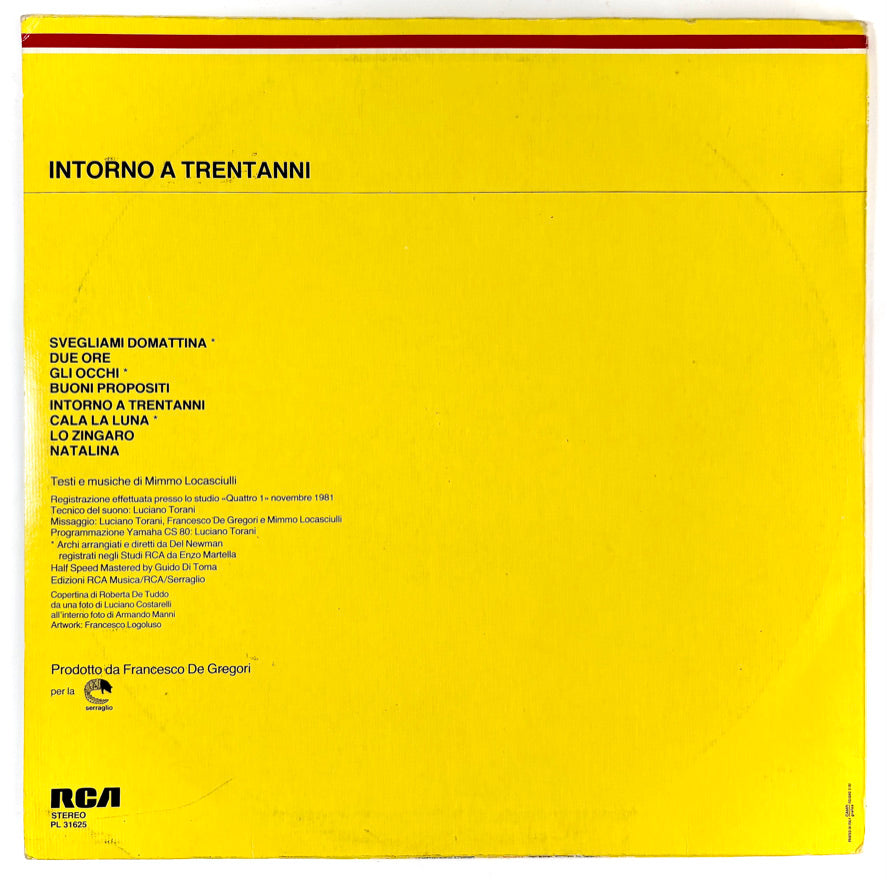 MIMMO LOCASCIULLI - Intorno a trent’anni - Vinile Nero (1982)