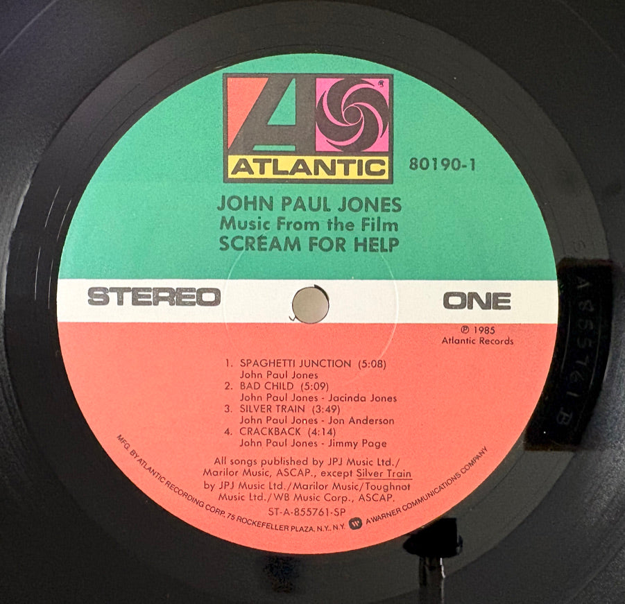 John Paul Jones - Scream for Help - Vinile Nero (Black Vinyl) (USA, 1985)