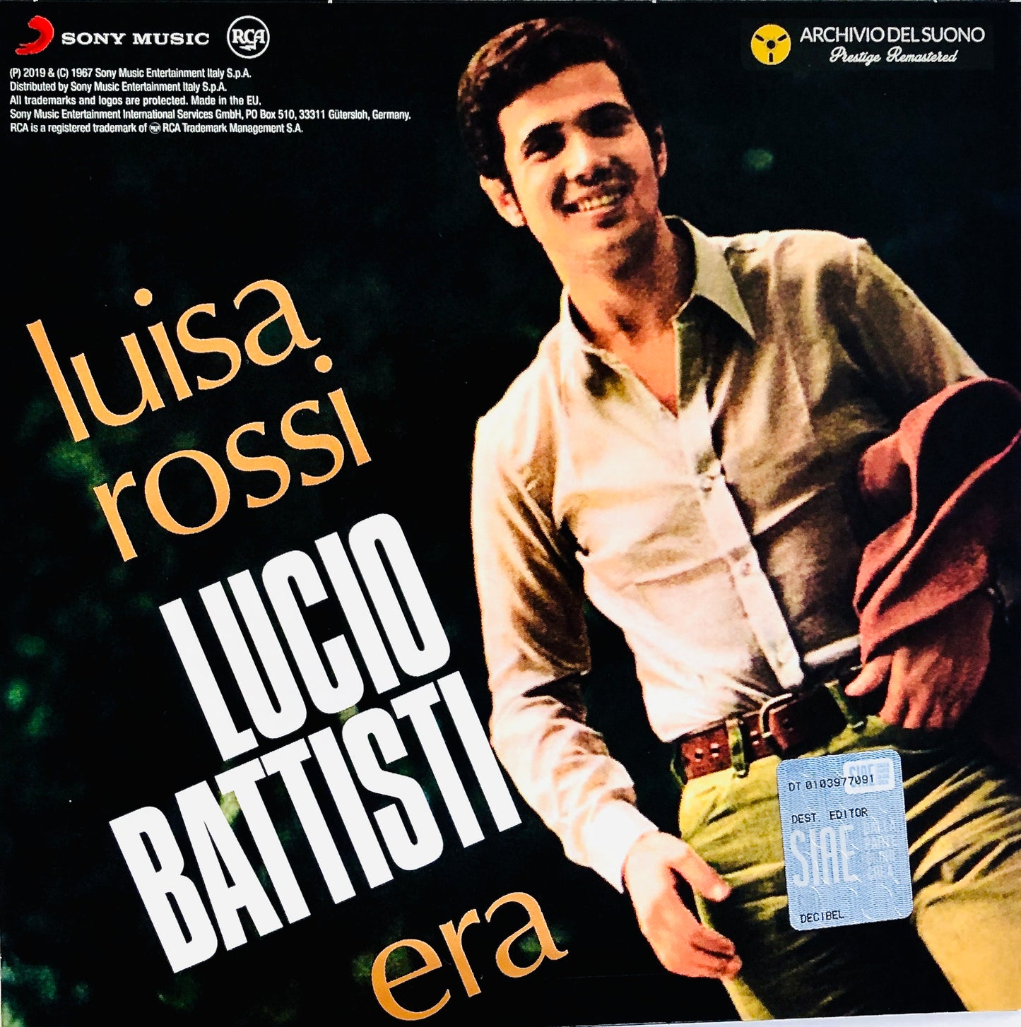 LUCIO BATTISTI - Luisa Rossi / Era - 45rpm Nero Rimasterizzato (7" Black)