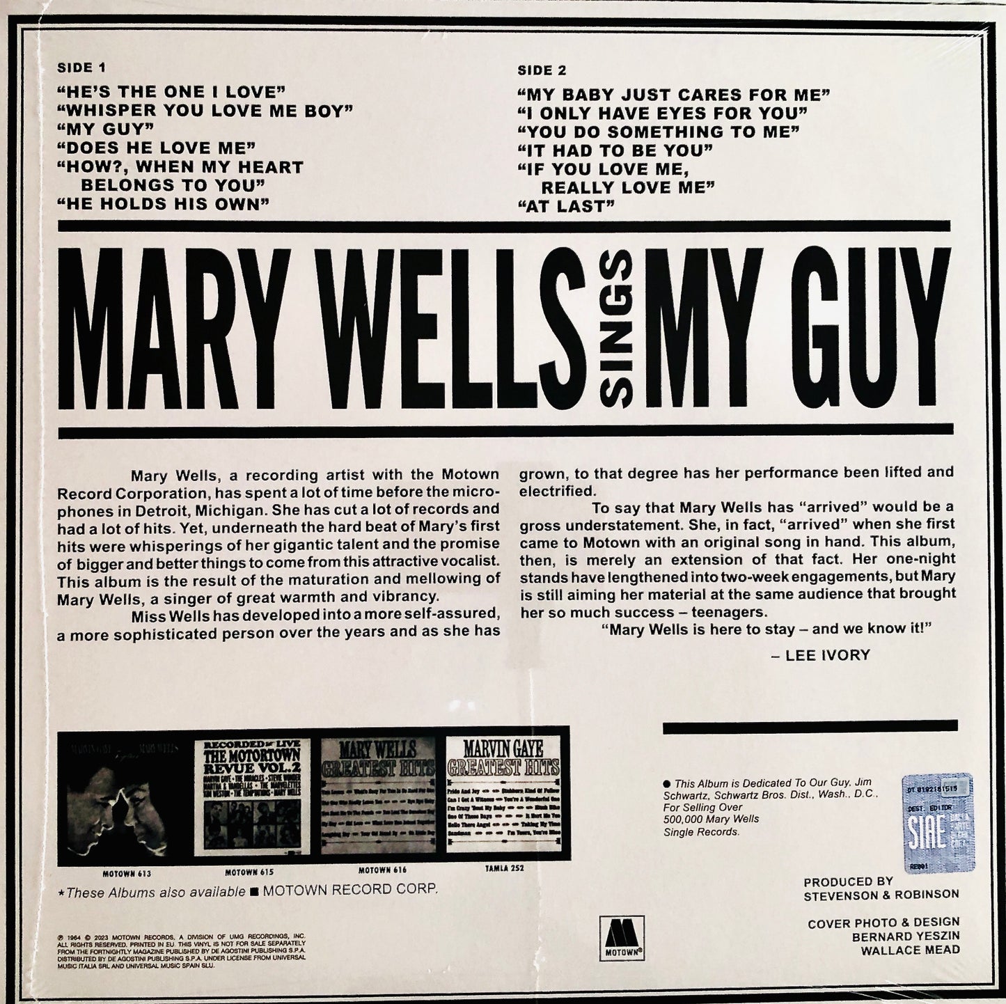 MARY WELLS - Sings My Guy - Vinile Nero (Black Vinyl)