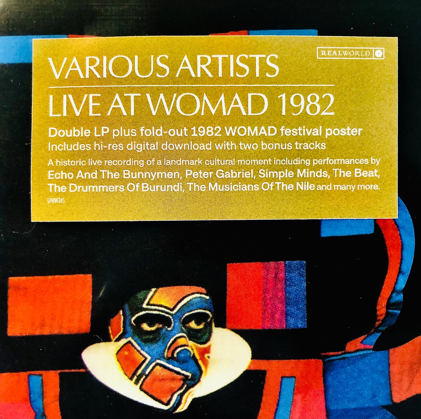 VARIOUS ARTISTS (Live at Womad) 1982 - A World of Music Arts & Dance - Doppio Vinile Nero