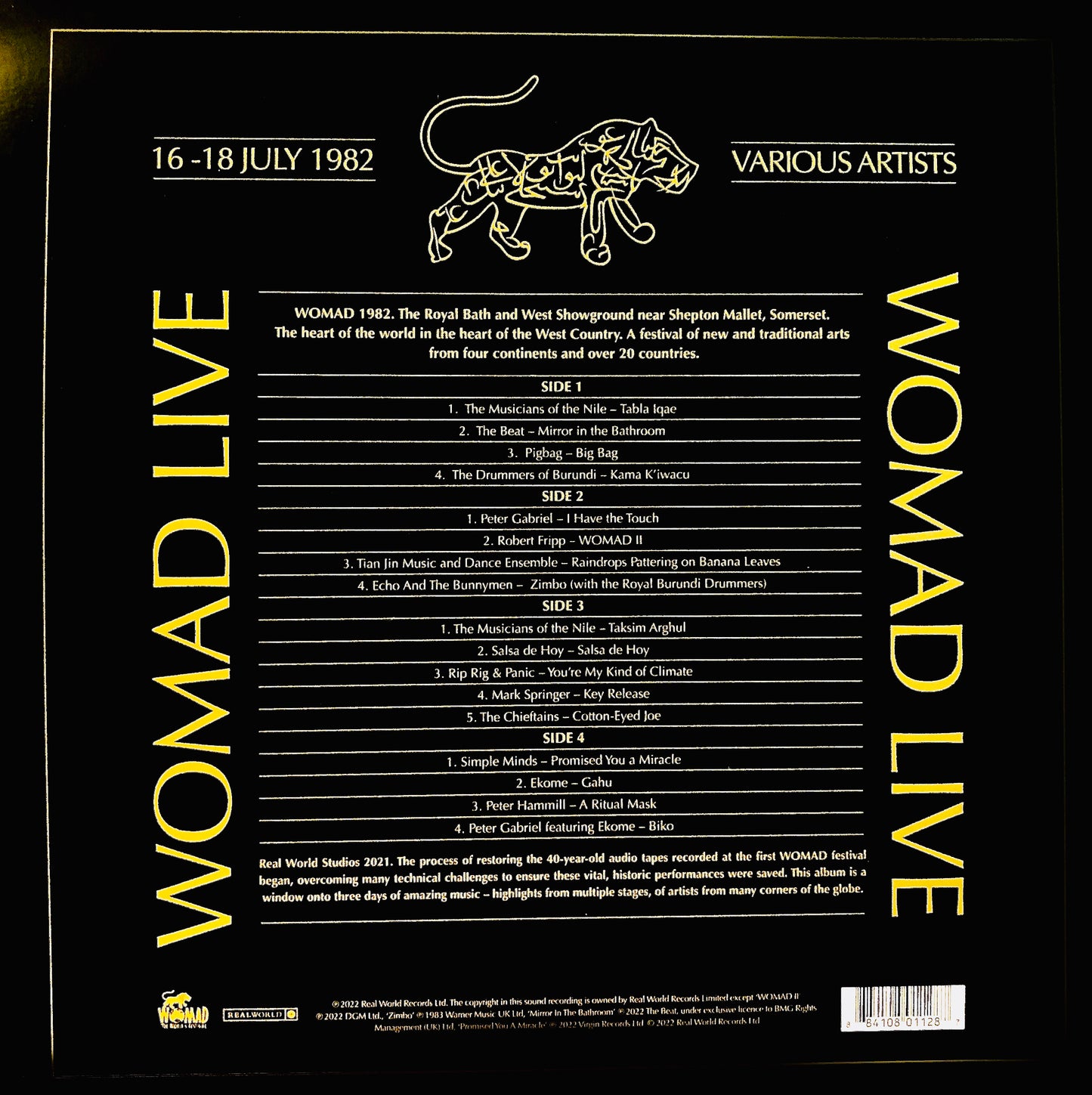 VARIOUS ARTISTS (Live at Womad) 1982 - A World of Music Arts & Dance - Doppio Vinile Nero