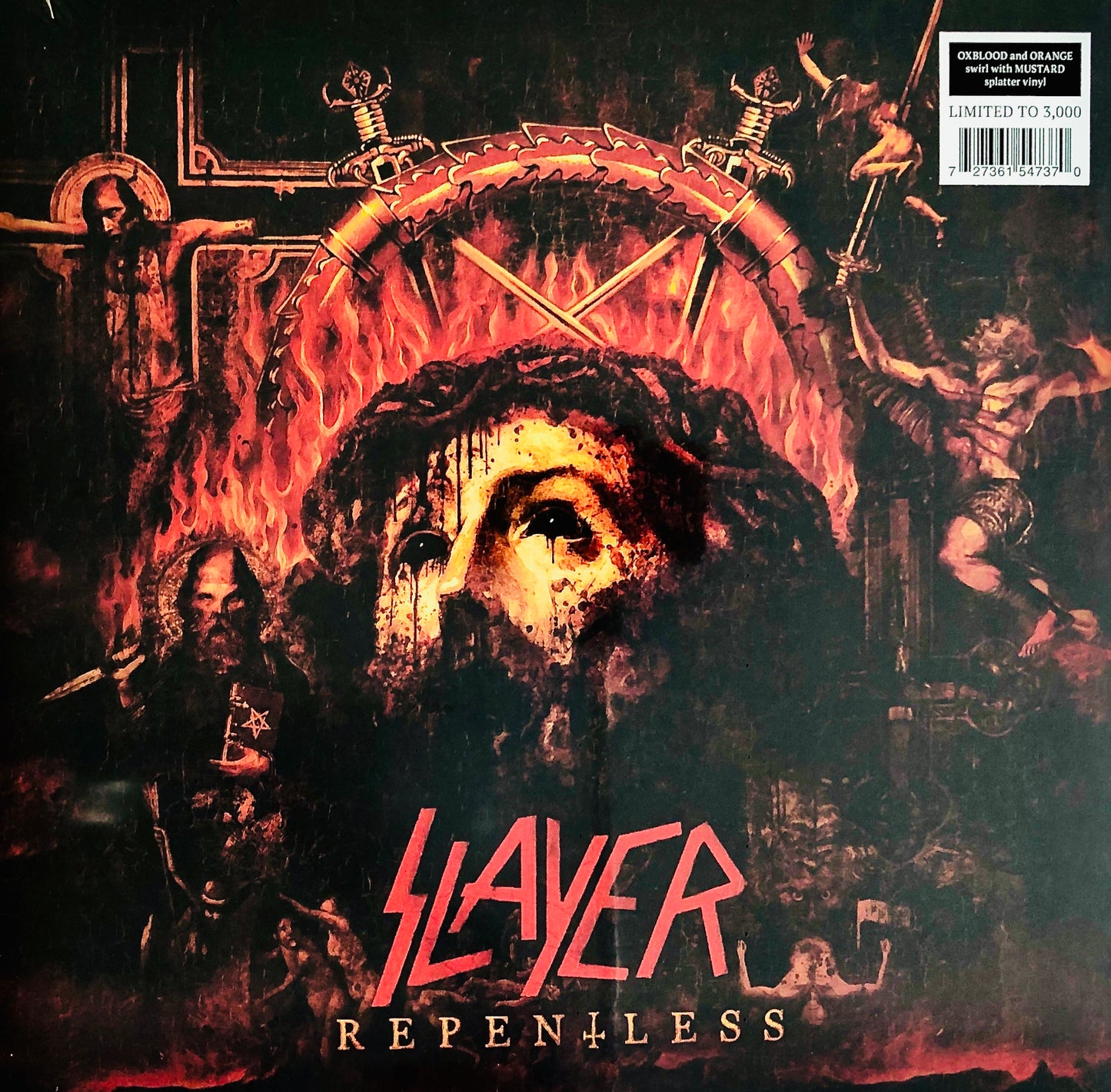 SLAYER - Repentless - Vinile Rosso / Arancio / Nero Splatter (Ed. Lim. 3000 copie)