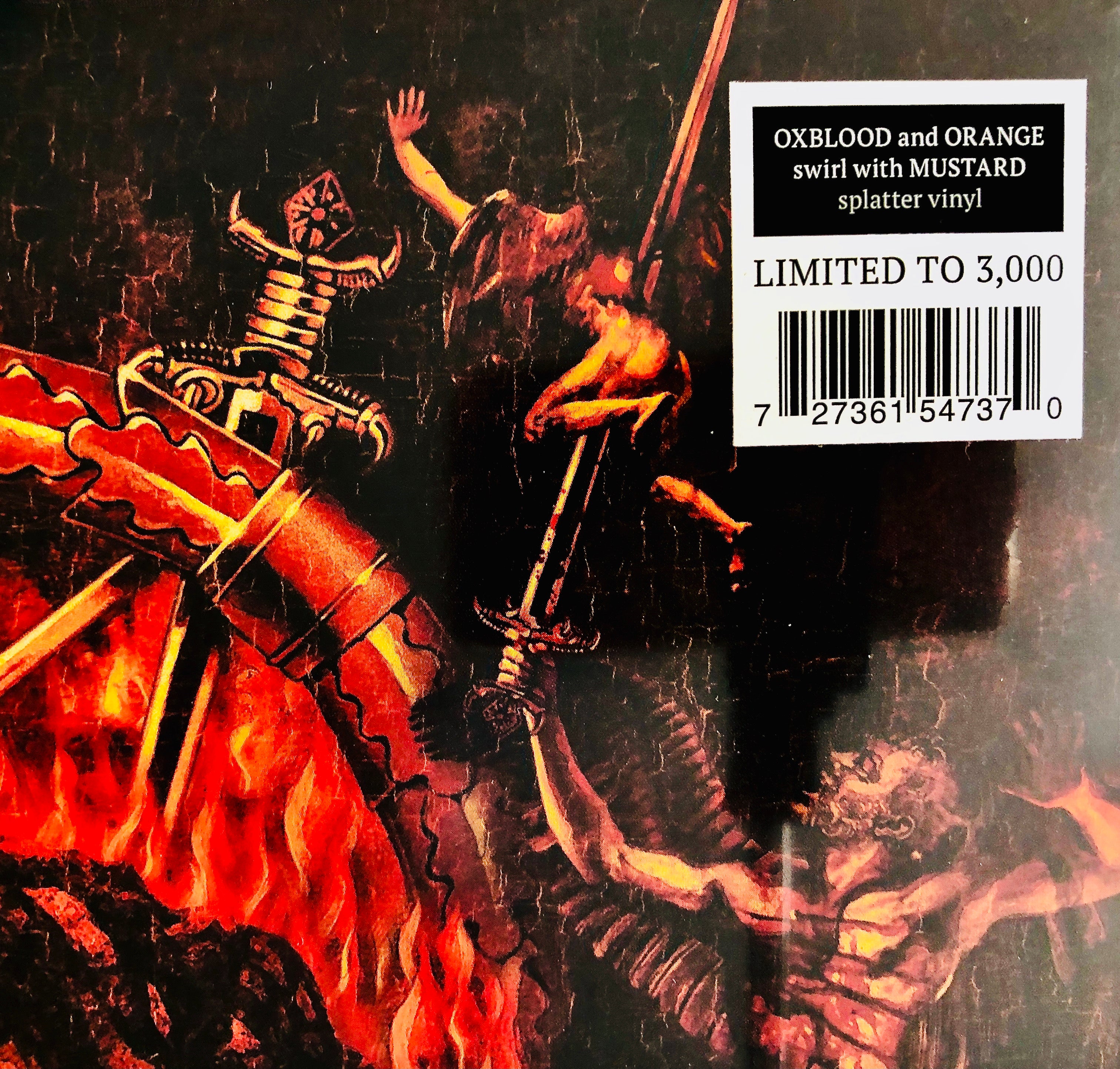 Slayer – sold Repentless Oxblood And Orange Swirl W Mustard Splatter LE/3000 VINYL