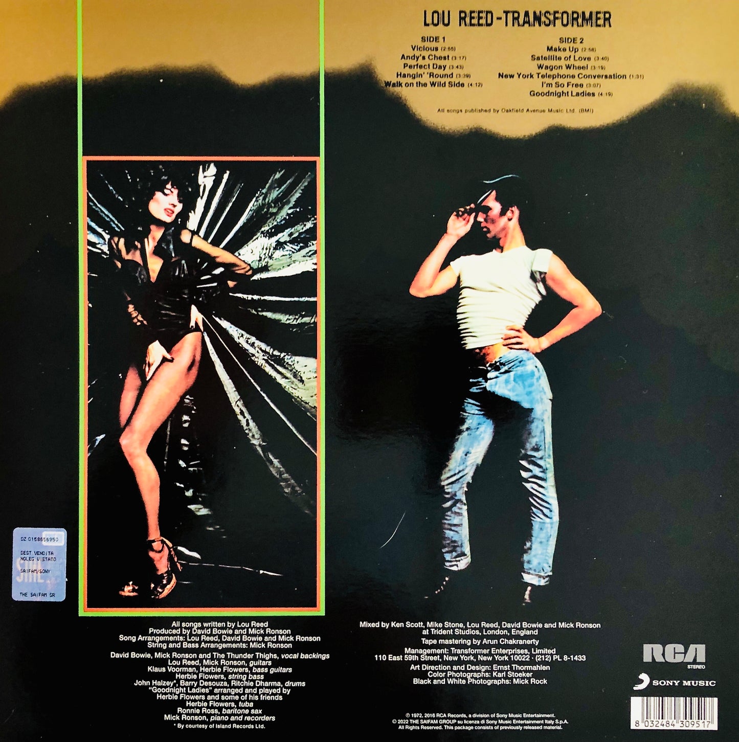 LOU REED - Transformer - Vinile Giallo Trasparente (Ed. Lim. 500 copie)