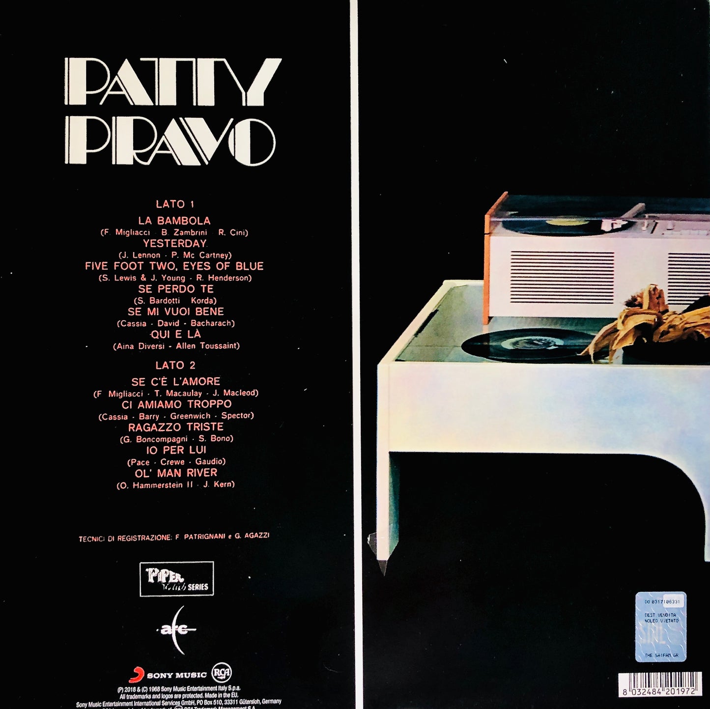 PATTY PRAVO - Patty Pravo - Vinile Nero (Black Vinyl)