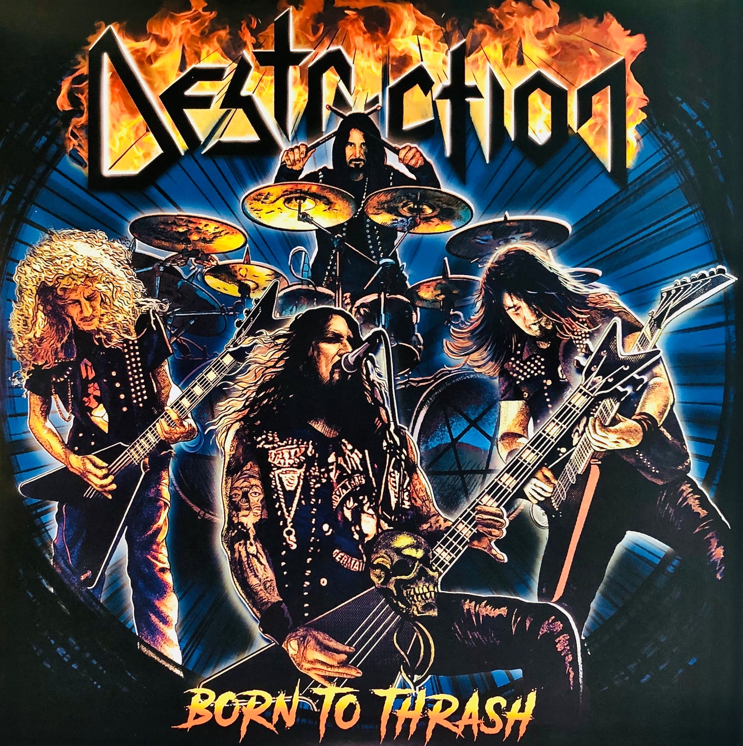 DESTRUCTION - Born to Thrash (Live in Germany) - Doppio Vinile Blu / Nero Splatter (Ed. Lim. Indie Nuclear Blast)