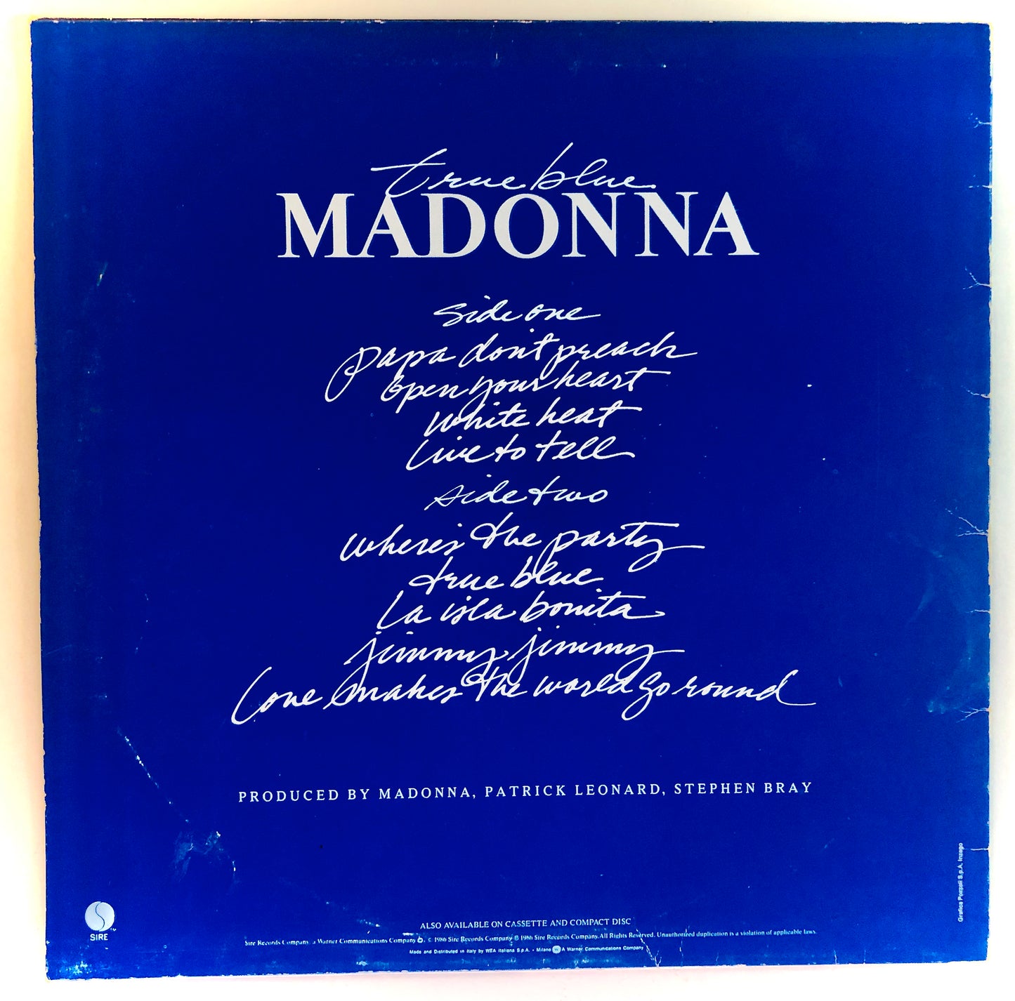 MADONNA - True Blue - Vinile Nero (Black Vinyl)