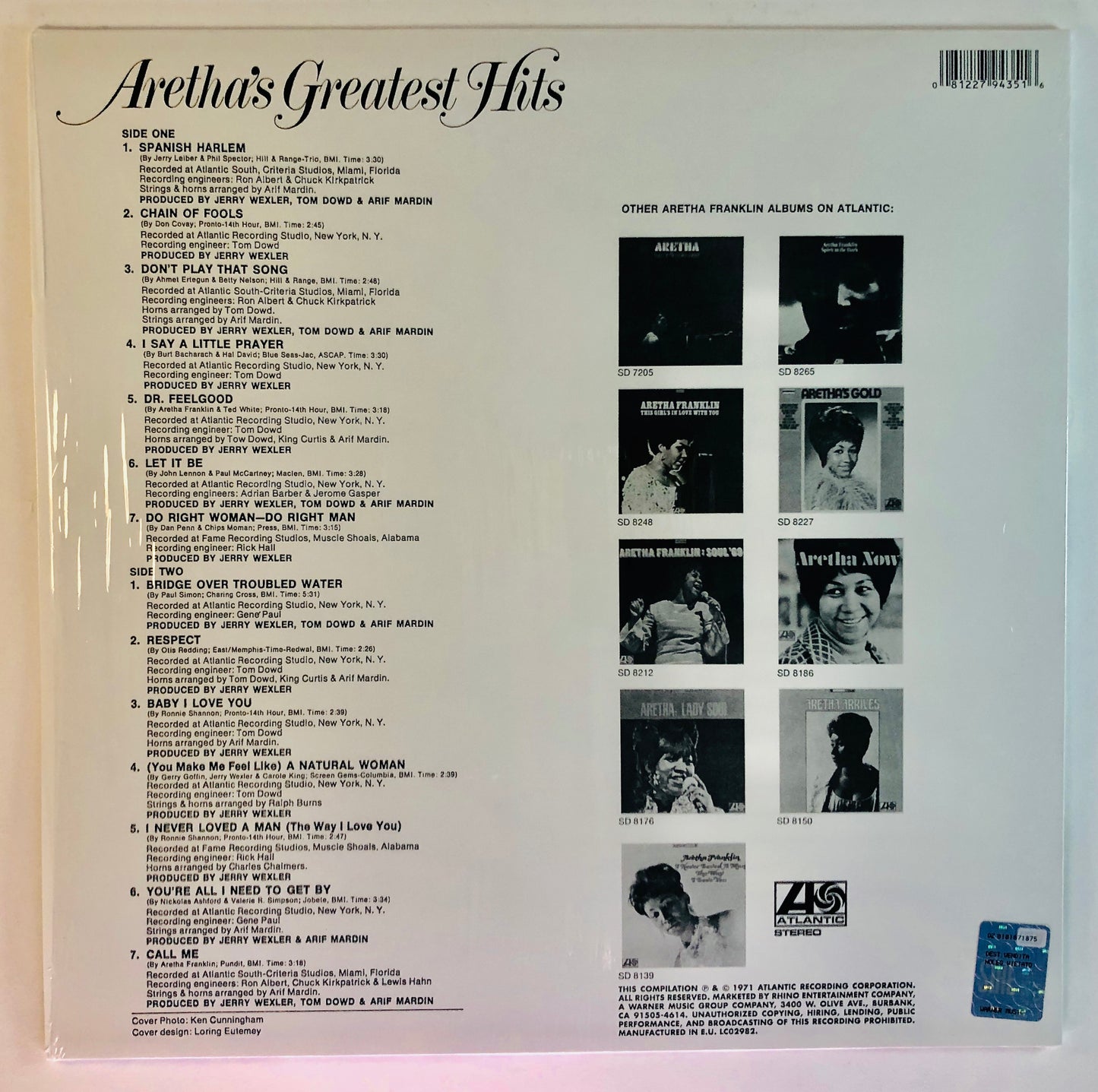 ARETHA FRANKLIN - Aretha’s Greatest Hits - Vinile Nero (Black Vinyl)