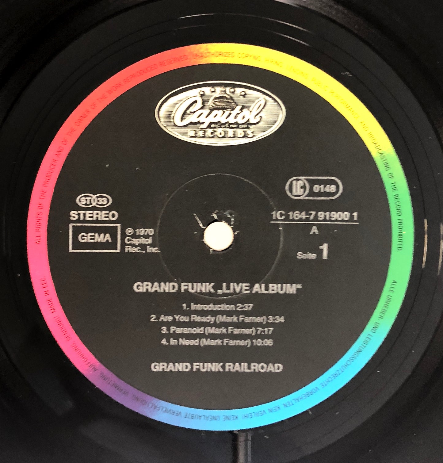 GRAND FUNK RAILROAD - Live Album - Doppio Vinile Nero (Black Double Vinyl)