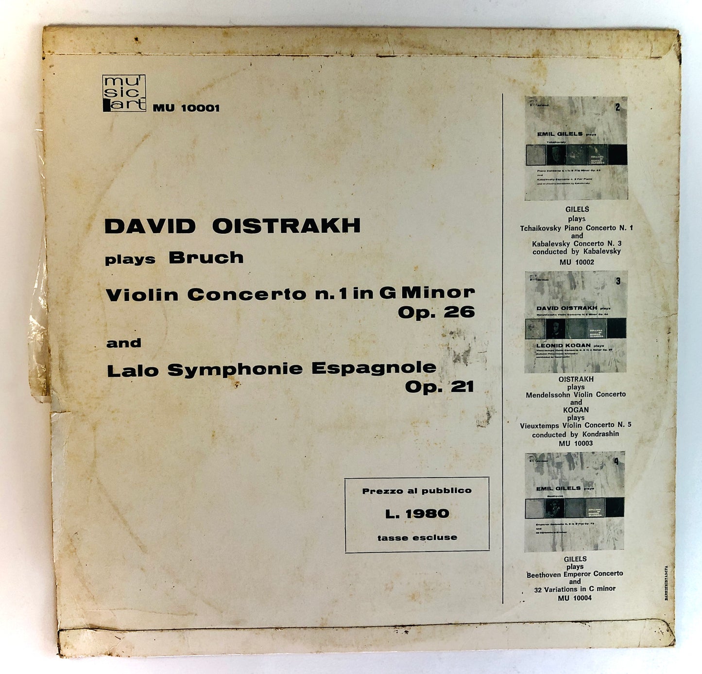 DAVID OISTRAKH - Bruch (n. 1 in Gm, Op. 26) - Lalo (symphonie espagnole, Op. 21)