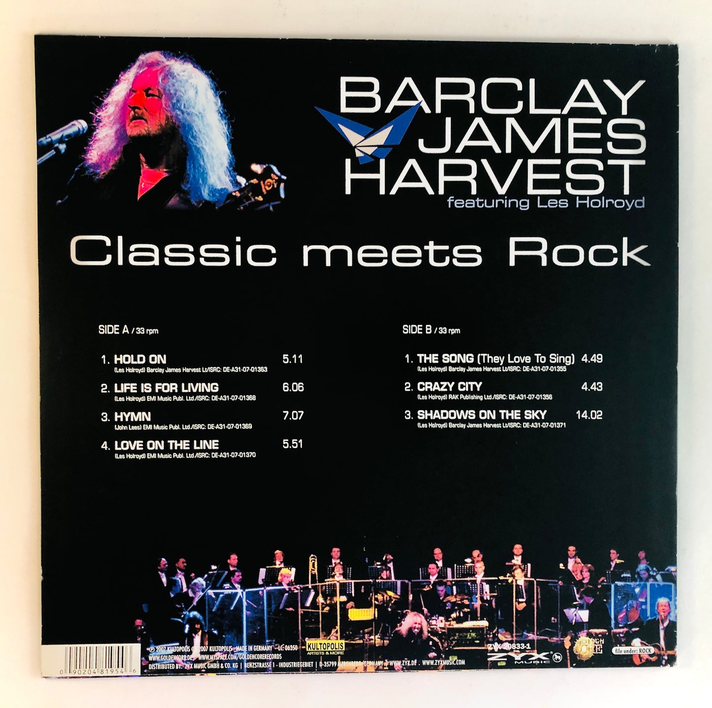 BARCLAY JAMES HARVEST (featuring Les Holroyd) - Classic meets Rock - Vinile Nero  Scream Music (65)