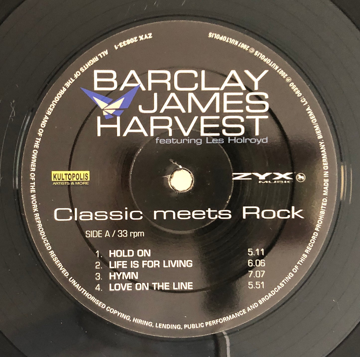 BARCLAY JAMES HARVEST (featuring Les Holroyd) - Classic meets Rock - Vinile Nero  Scream Music (65)