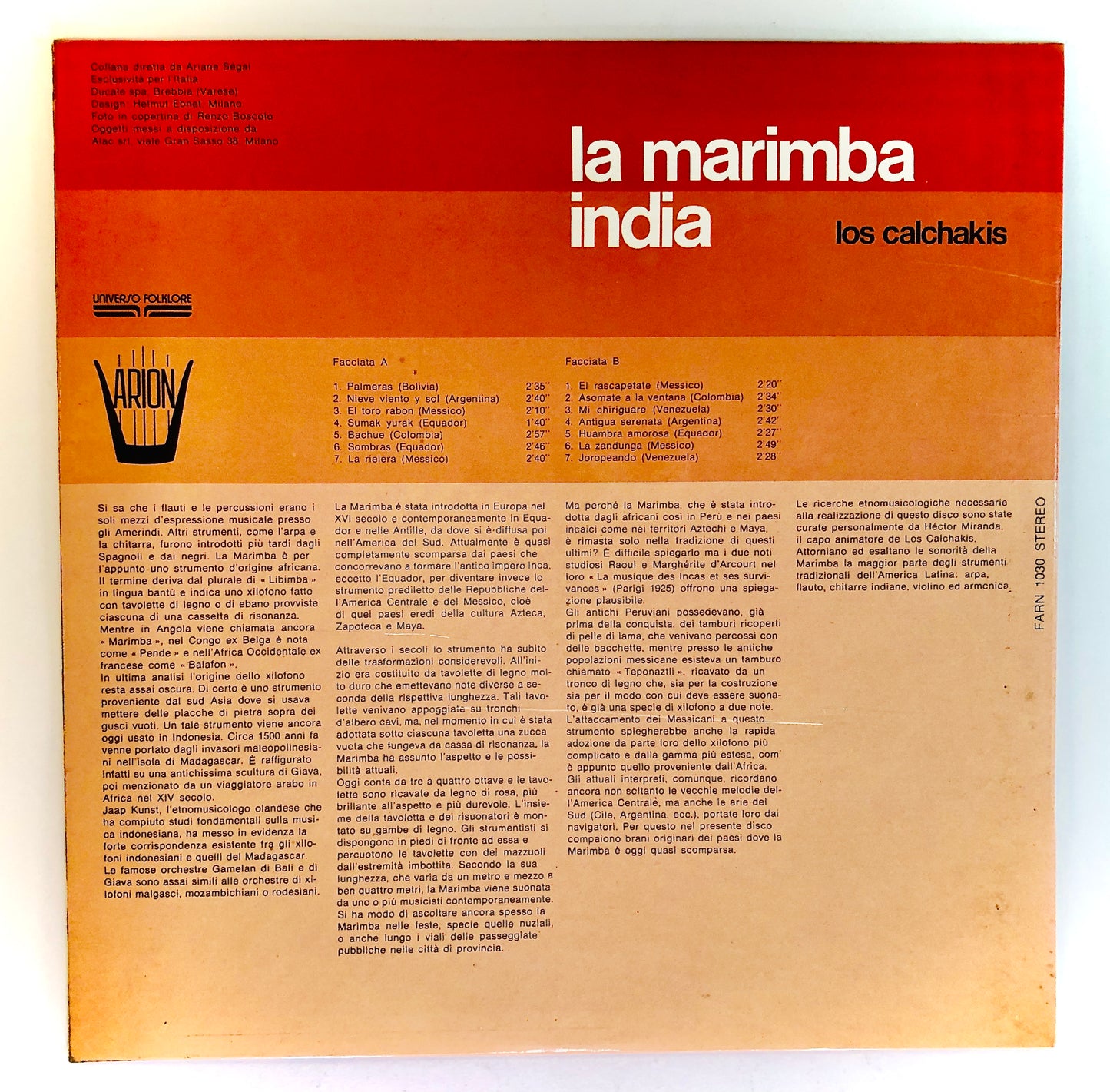 LOS CALCHAKIS - La marimba india - Vinile Nero (Black Vinyl)