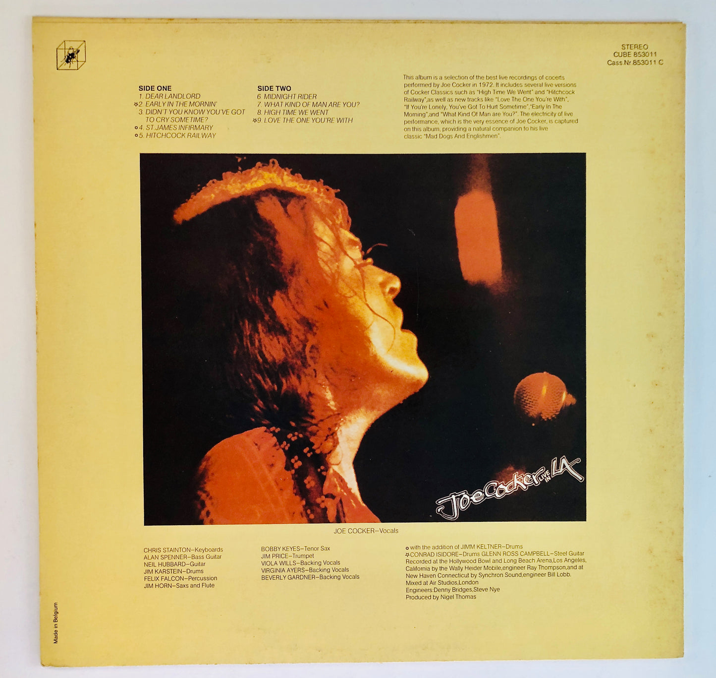 JOE COCKER - Live in L.A. - Vinile Nero (Black Vinyl)