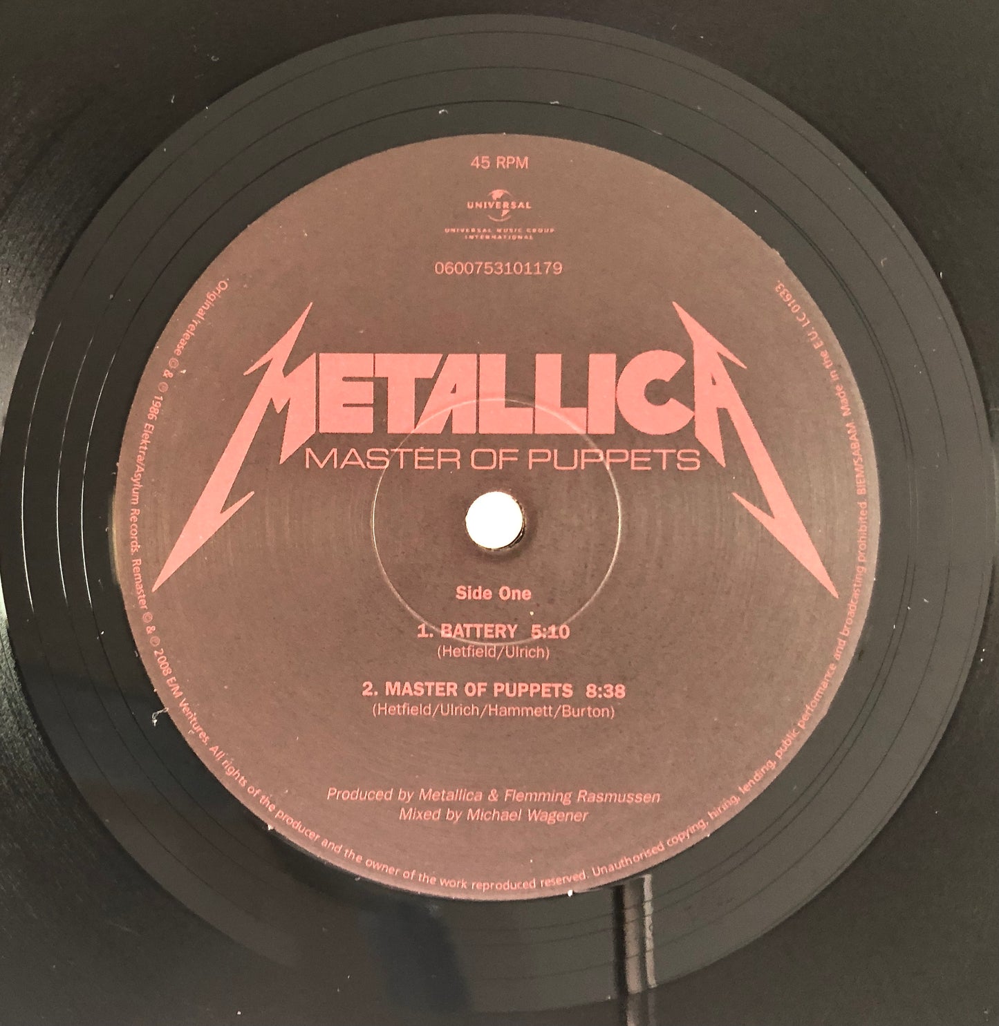 Metallica - Master of Puppets - Doppio Vinile Nero Audiofilo (45rpm Series 2008)