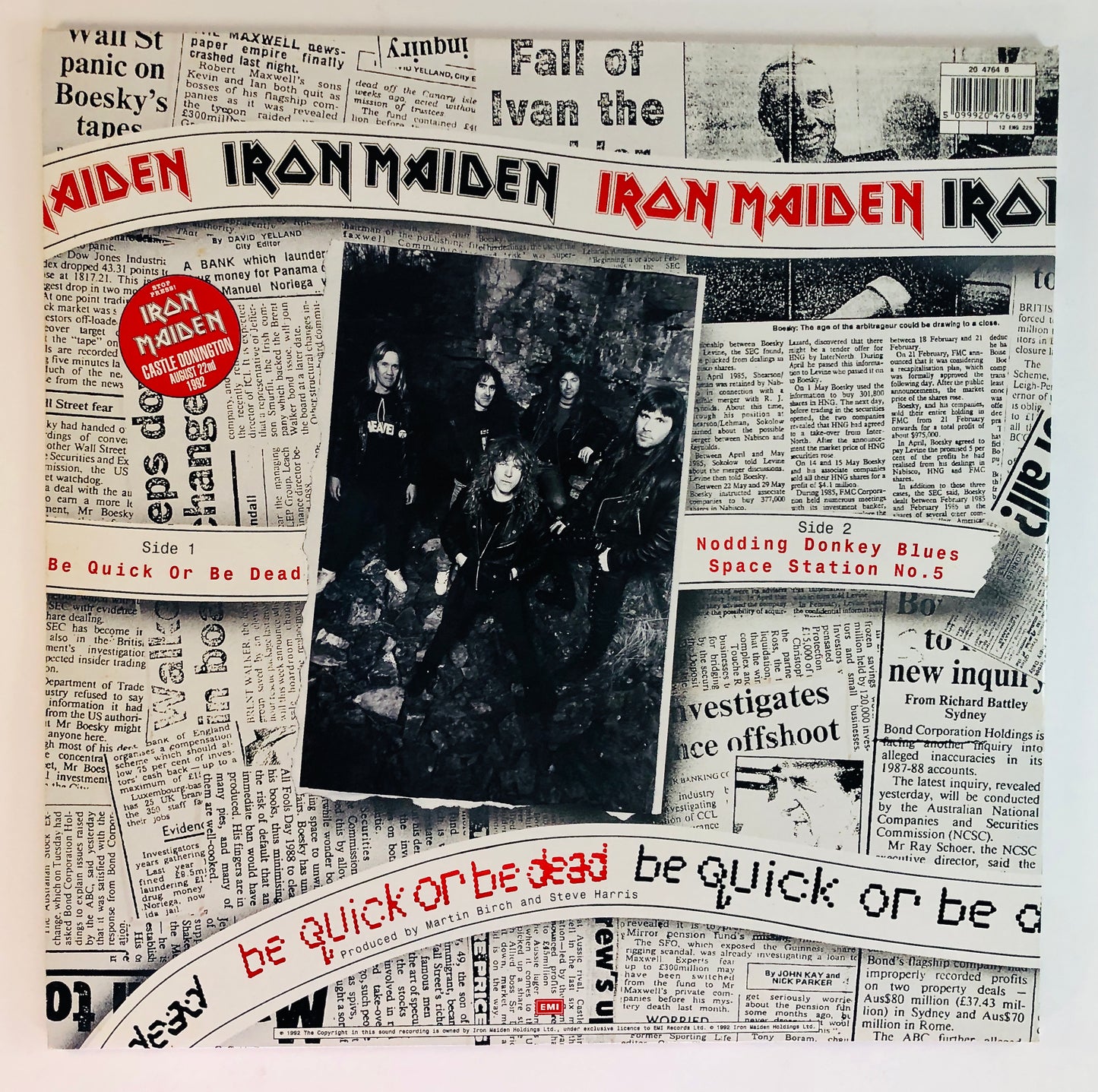 Iron Maiden - Be quick or be dead - Vinile Nero (45rpm) (7" Black Vinyl) (EMI 1992)