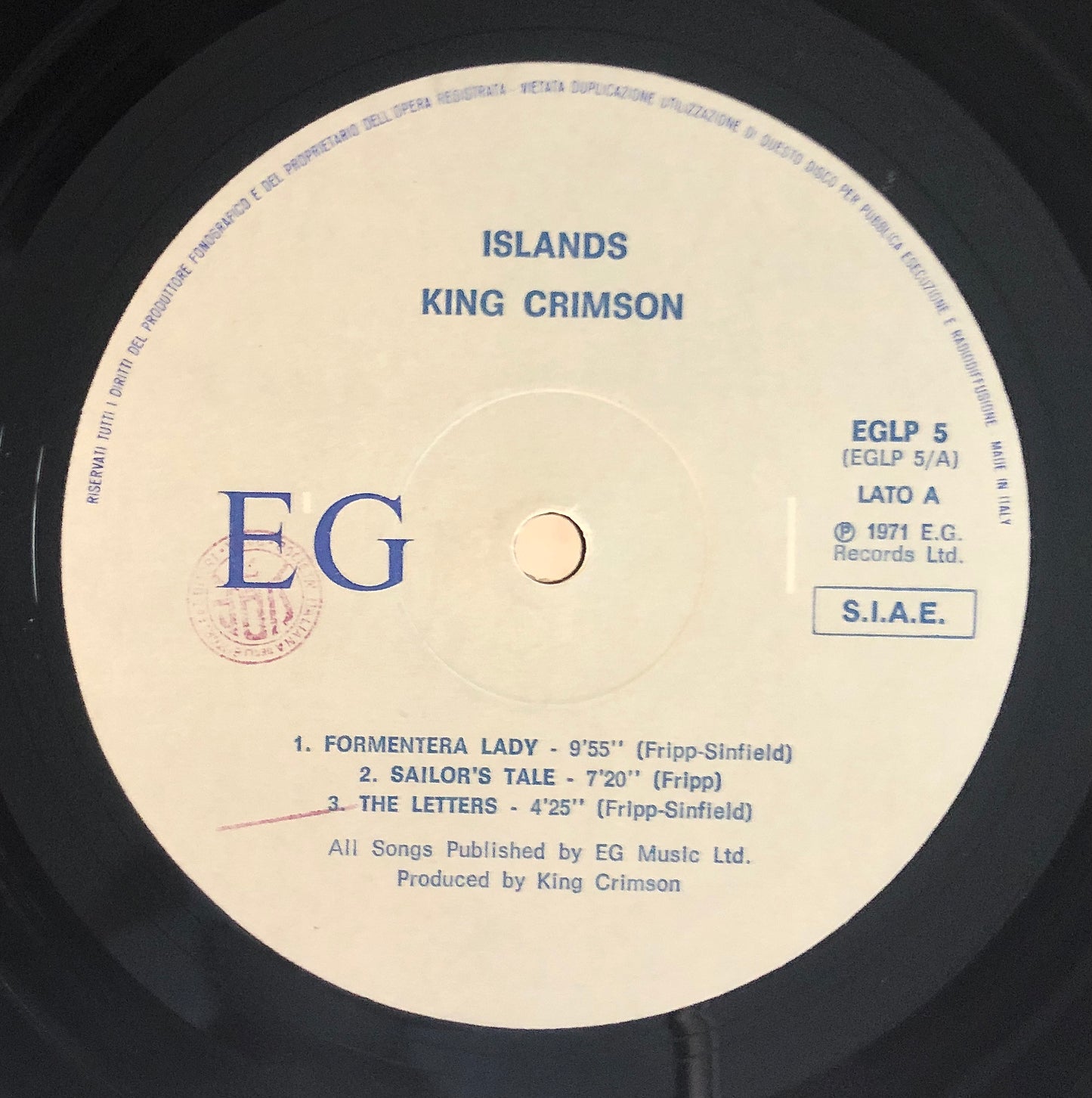 KING CRIMSON - Islands - Vinile Nero (Black Vinyl) (Virgin 2000 Italy)