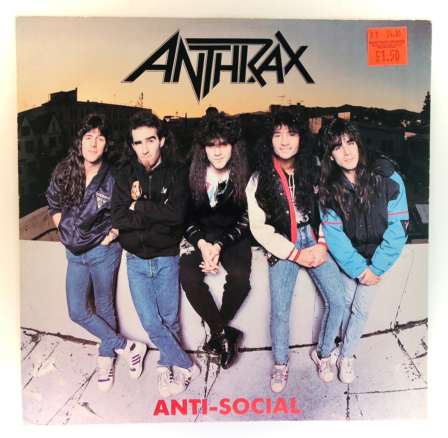 ANTHRAX - Anti-Social - Vinile Nero (45rpm) (7" Black Vinyl) (Island Records 1989)