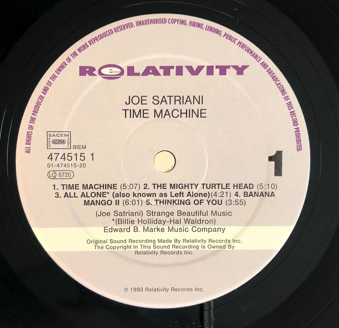 JOE SATRIANI - Time Machine - Triplo Vinile Nero(3LPs Black Vinyl) (Relativity1993)