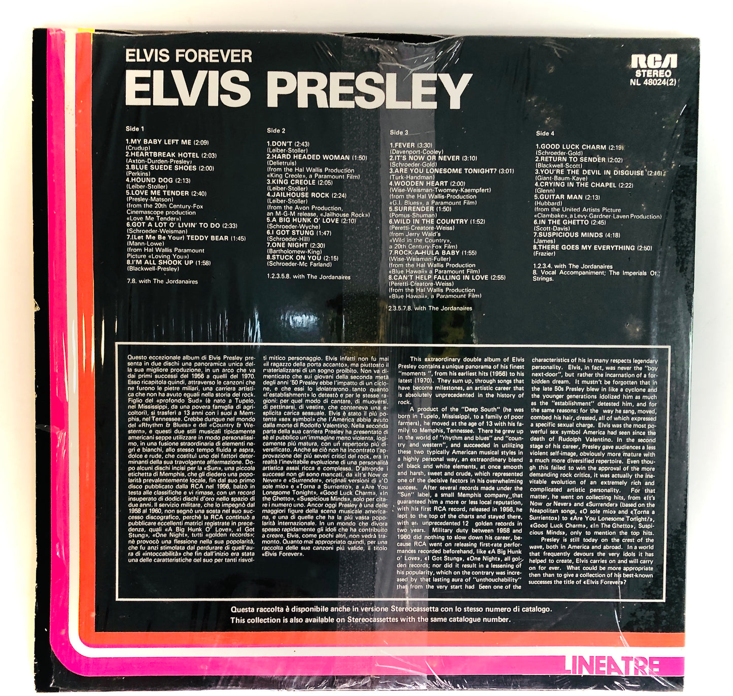 ELVIS PRESLEY - Elvis Forever - Doppio Vinile Nero (2LPs Black) (RCA 1975)