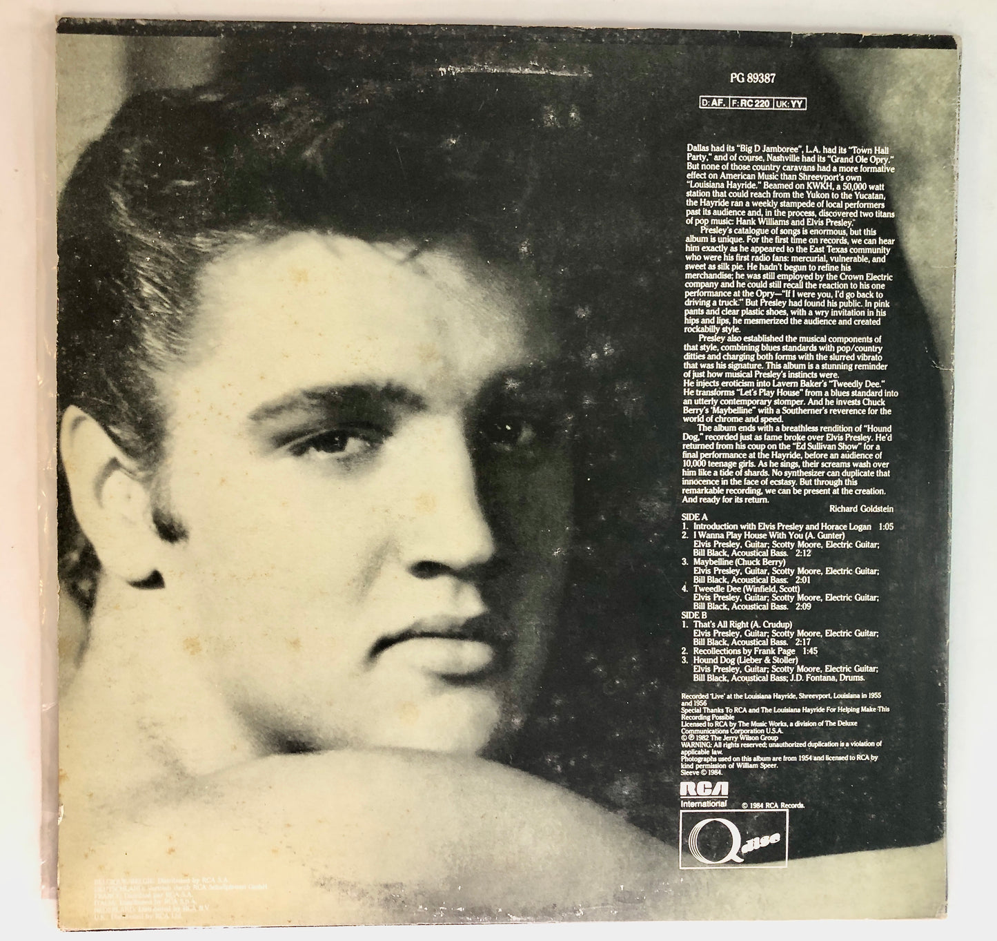 ELVIS PRESLEY - The First Live Recordings - Vinile Nero (Black Vinyl) (RCA 1984)