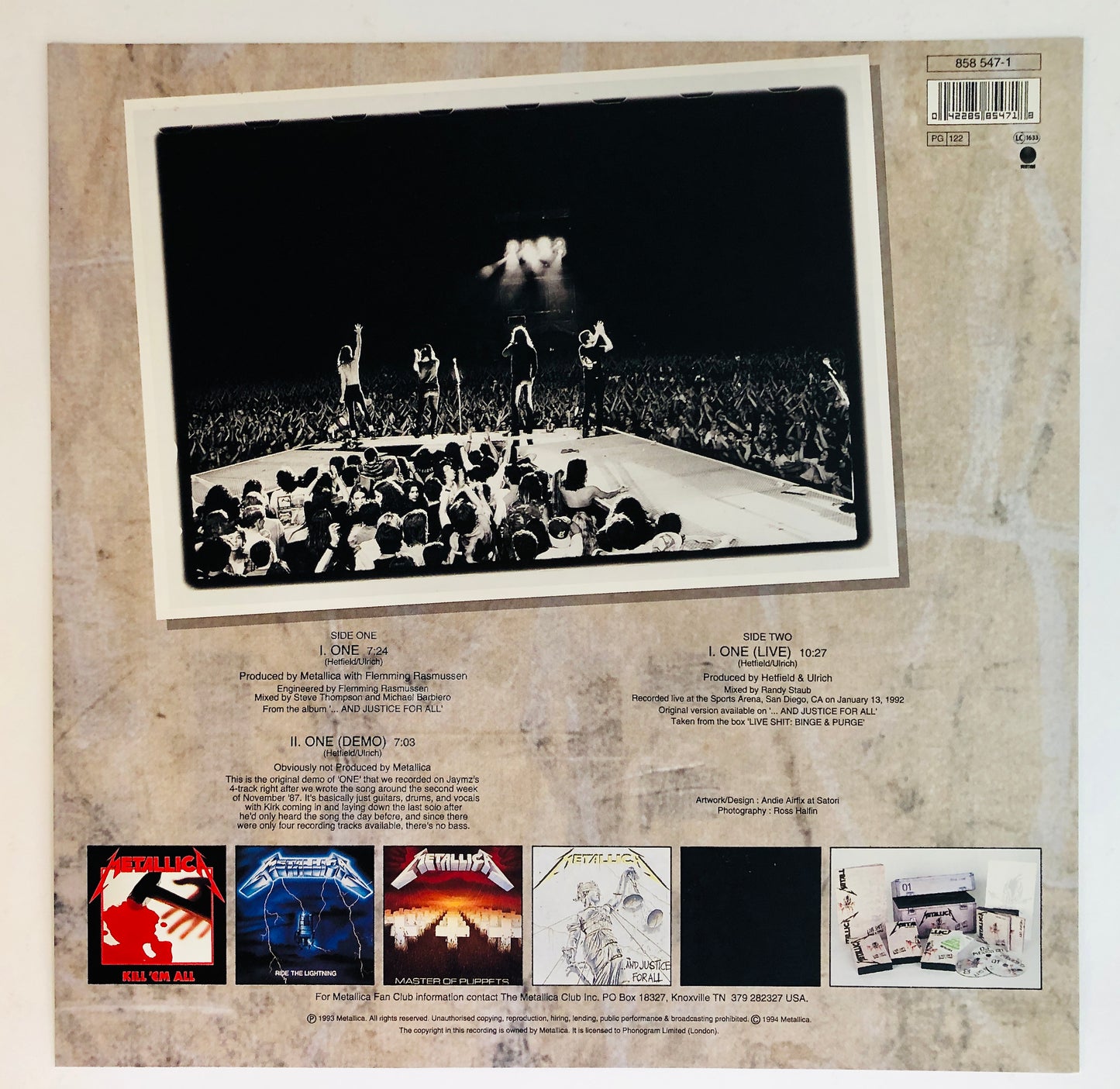 Metallica - One - Picture Disc (Vertigo UK 1994)