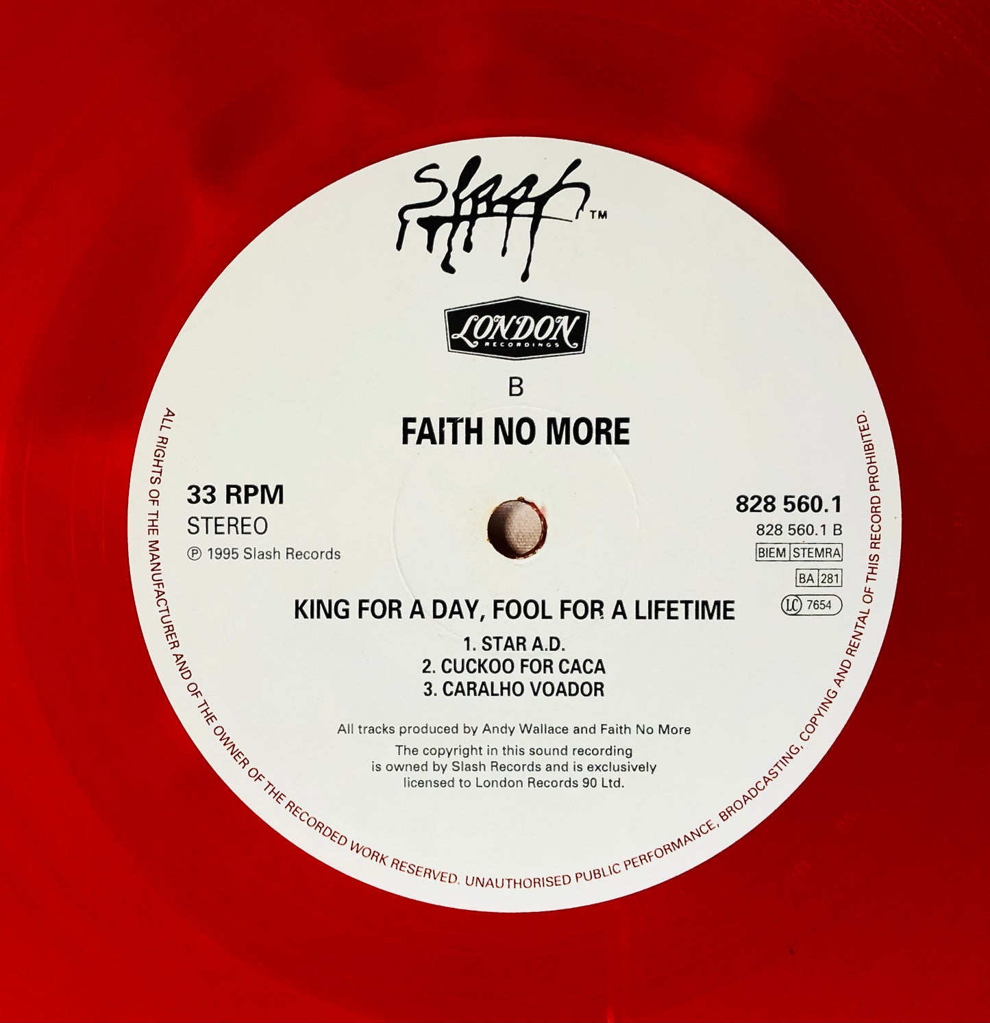 FAITH NO MORE - King for a day Fool for a lifetime - Doppio Vinile Rosso (Slash - London Records 1995, UK)